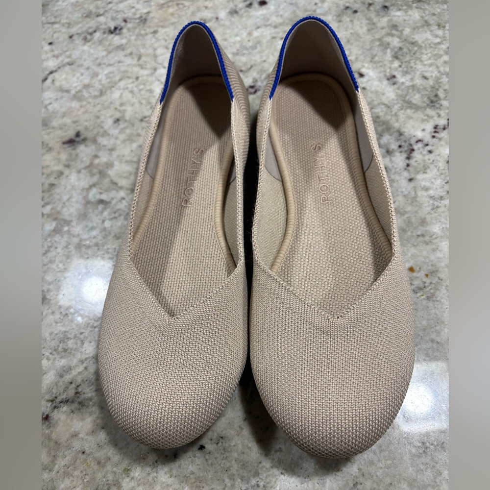 Rothy's Women's Beige and Blue Flats 8.5 W